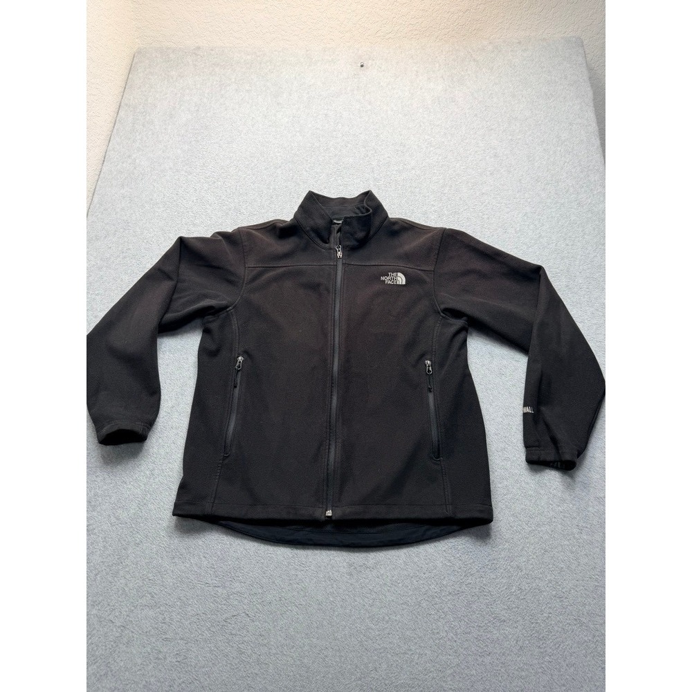 The North Face Apex Windwall Jacket Womens Large Black Softshell Full Zip Fleece
